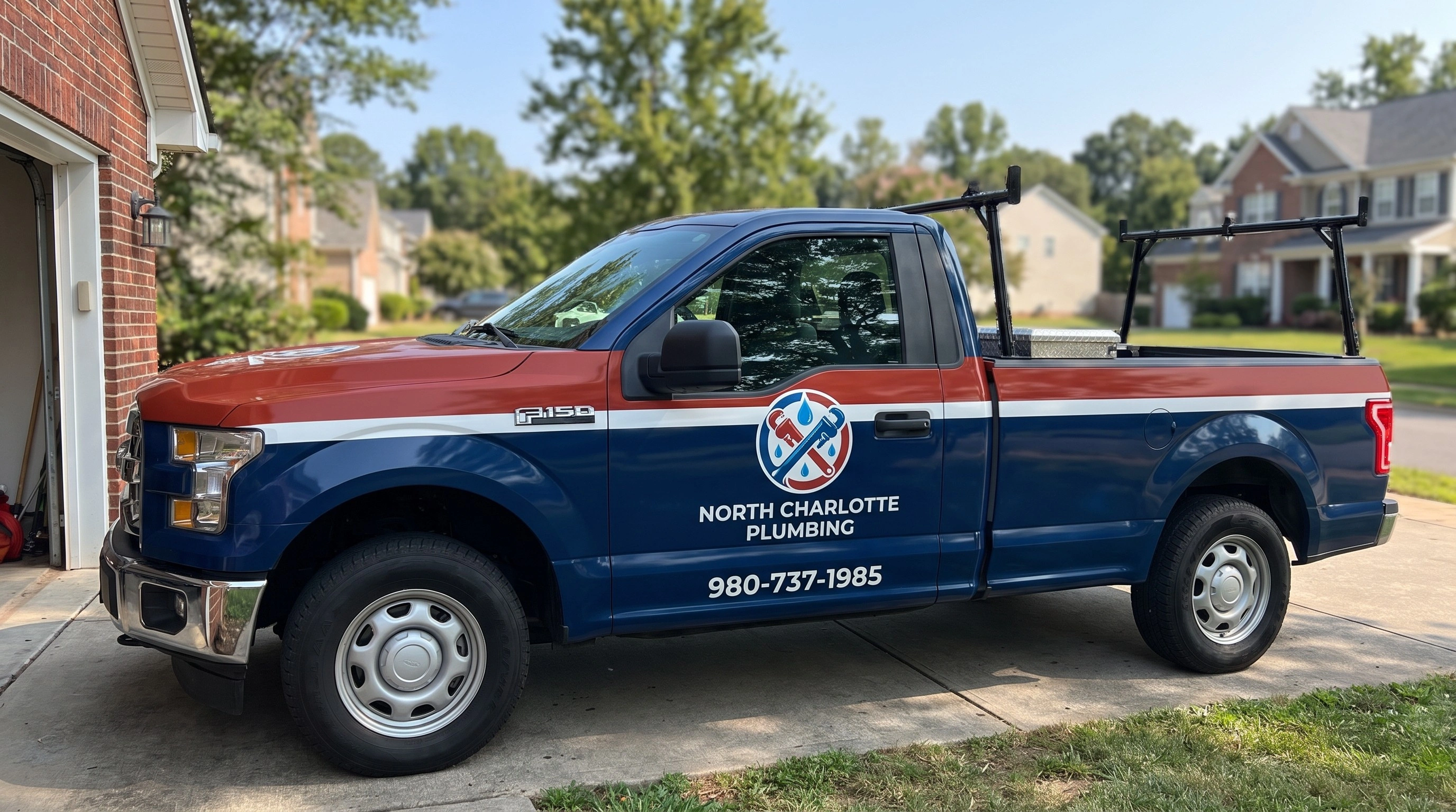 North Charlotte Plumbing technician working on residential plumbing in Charlotte, NC